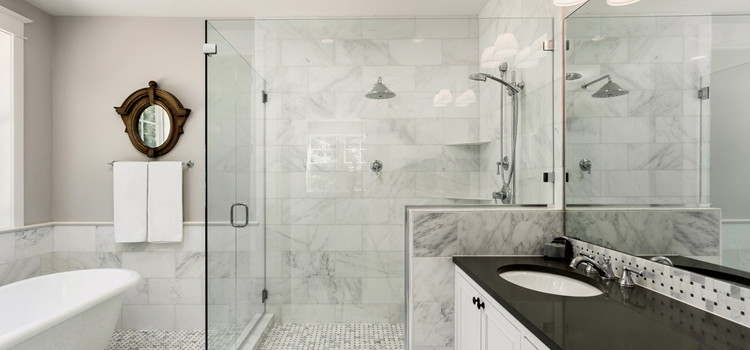 bathroom shower door installation in Farmersville