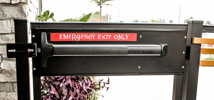 emergency push bar installation in Farmersville