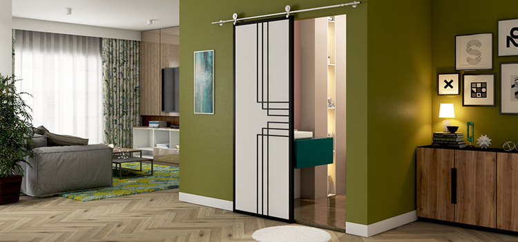 sliding bathroom door installation in Farmersville